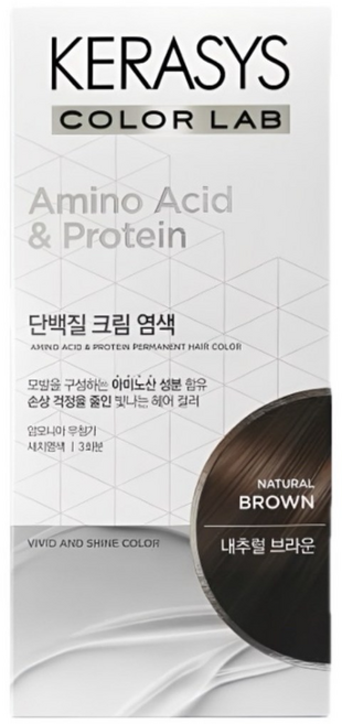 칼라염색약 새치 염색제 염색 케라시스 단백질 크림 염색약 120g 내추럴브라운, 1개