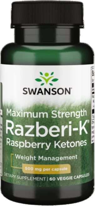 스완슨 맥시멈 스트렝스 Razberi-K 라즈베리 케톤 500mg 베지 캡, 1개, 60정 - 쿠팡