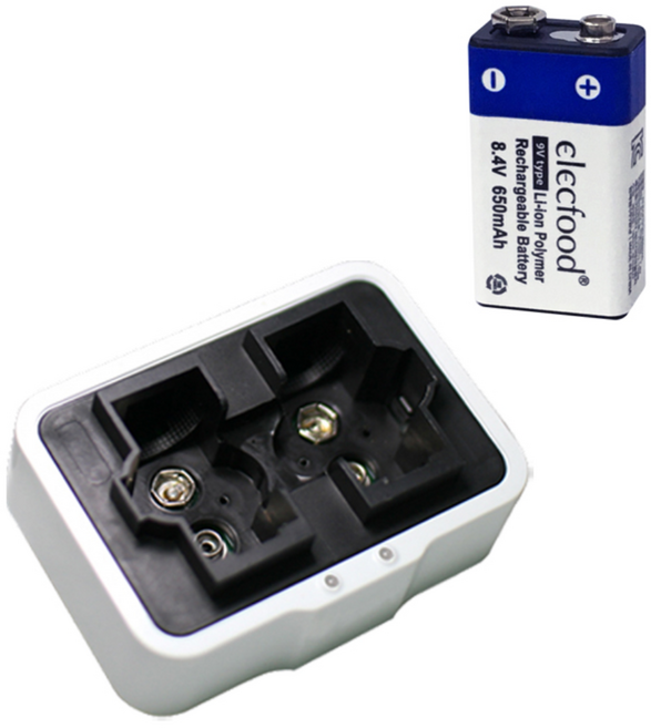 깜냥 9V리튬이온배터리 충전기+9V충전배터리1개 세트