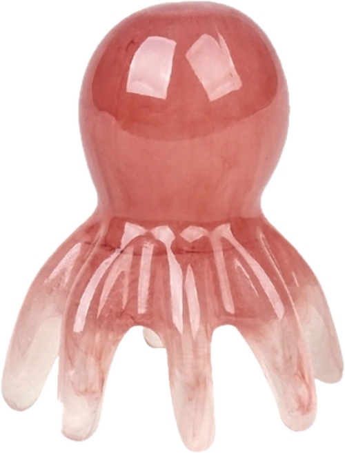 스마트플라이 문어 두피 괄사 마사지 콤1+1, 핑크, 1세트