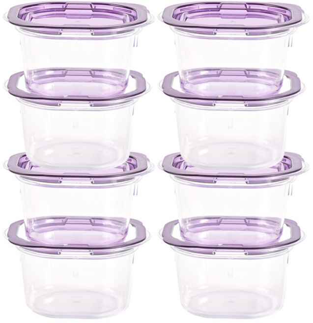 에코센스 히트락 올트라이탄 컵밥 전자레인지 밥보관용기 세트 450ml 8개, 1세트, 컵밥 450ml 8개