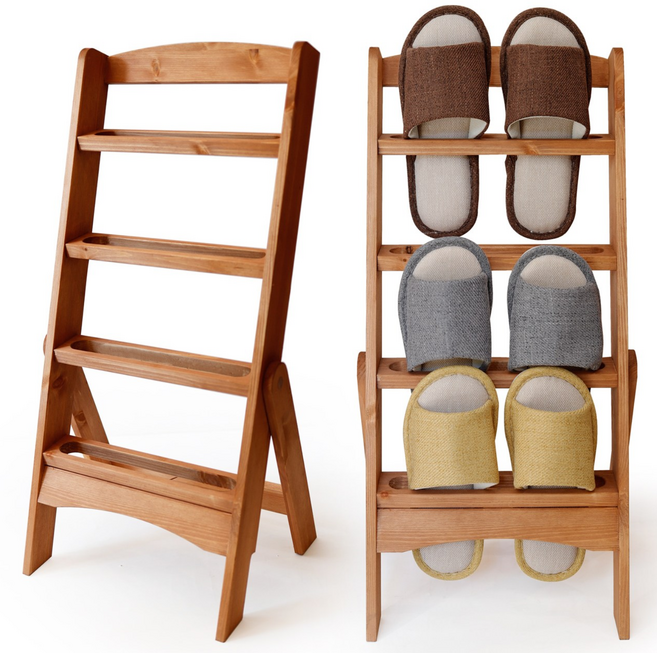 레이첼 원목 빈티지 거실 실내화거치대, 선택2.브라운, 브라운, 1개