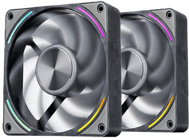 세고텝 EX120 ARGB PWM FULL LCP 블랙 2팩 시스템쿨러 120mm 쿨링팬