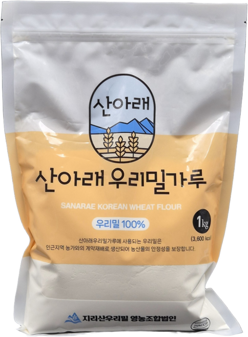햇밀!! 황금알 통밀가루(강력분+), 1kg, 1개