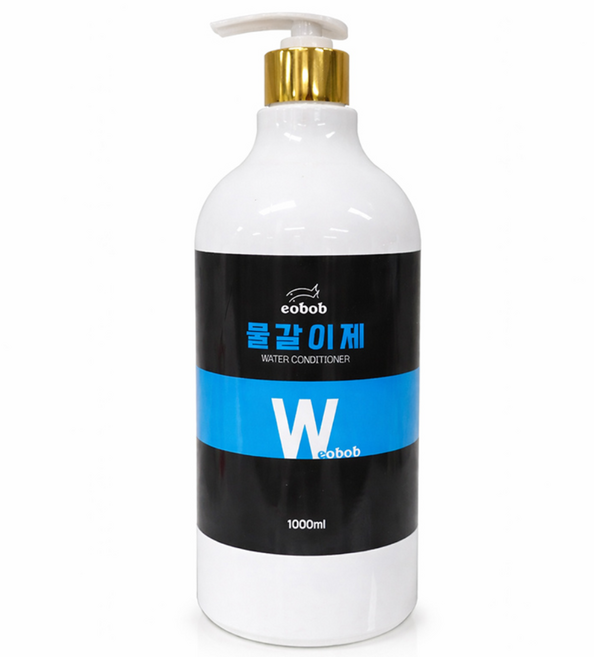 EOBOB 대용량 1000ML 고급 프리미엄 골드 펌프형 물갈이제 수질개선제, 1개