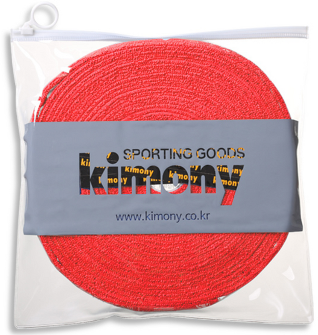 키모니 배드민턴 타월그립 롤타입 KGT116 10m, 레드
