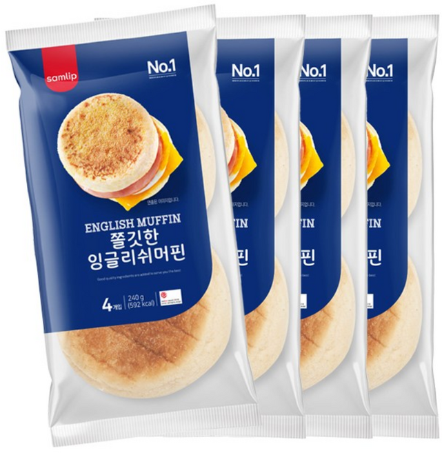 삼립 냉동 잉글리쉬머핀 (4개입) 240g, 5개
