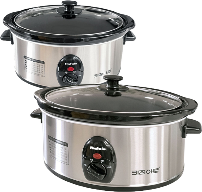 1+1 순수팩토리 키친아트 라팔 세라믹 슬로우쿠커 3.2L 전기냄비 맥반석 찜요리