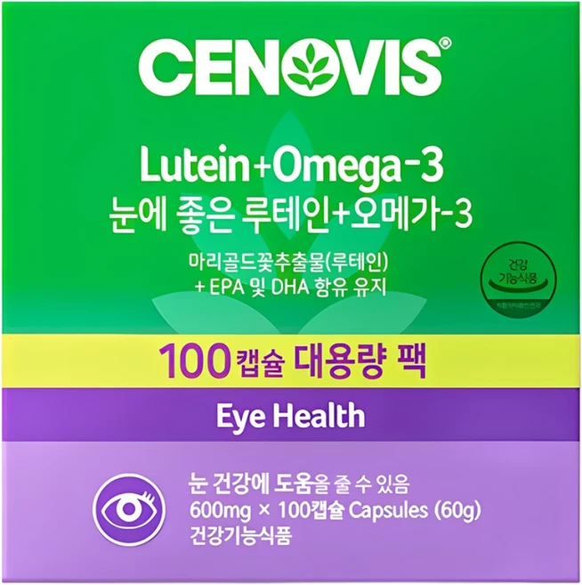 세노비스 눈에 좋은 루테인 플러스 오메가3, 100정, 1개 - 쿠팡