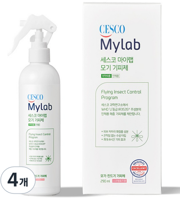 세스코마이랩 모기 기피제, 4개, 290ml