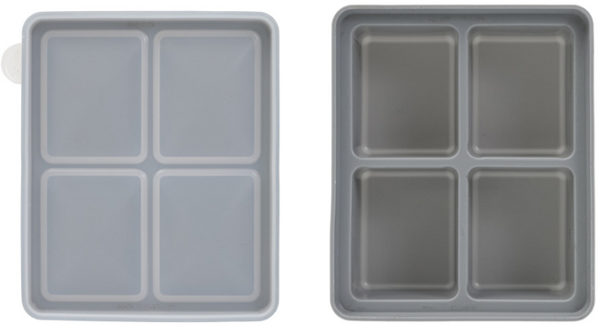 네오실리 국산 프리미엄 실리콘 얼음틀 다진마늘 이유식 냉동틀, 2개, 그레이