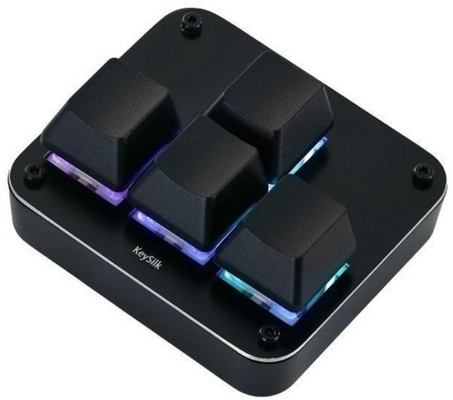 매크로 방향키 미니 체리 방향 4키 한손 USB 키패드, GATERON 자석 화이트 스위치, 블랙 방향키