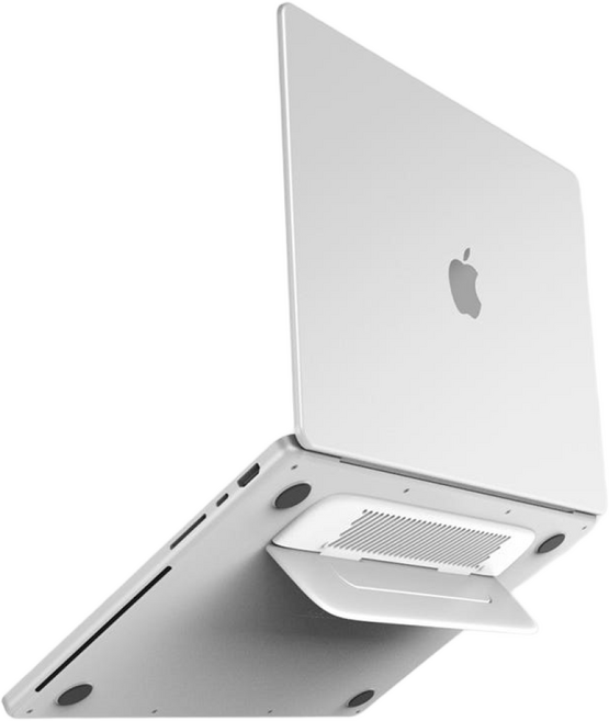 파우트 부착형 휴대용 노트북 거치대 받침대 스탠드 노트북 킥플립 EYES10, 1개, 스페이스그레이