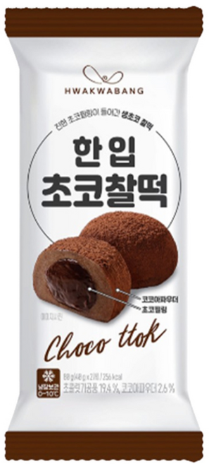 화과방 한입 초코찰떡, 4개, 80g