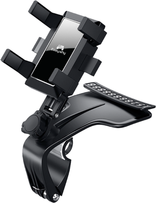이지웨이어 차량용 관절 대쉬보드 계기판 휴대폰 거치대, 검은색, 1개