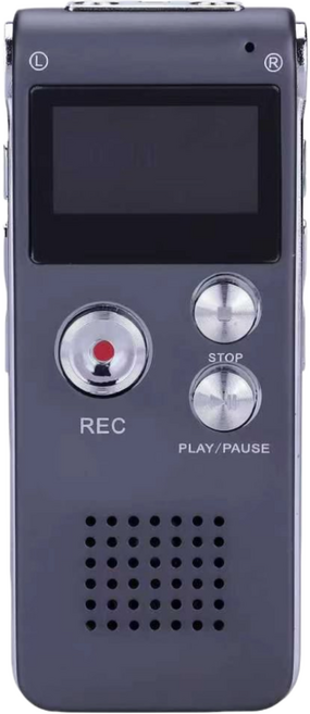 HOMIE 초소형 레코더 휴대용 고음질 레코더 디지털레코더 고성능 스마트대화면 8G 레코더로 장시간 사용, 그레이, N28