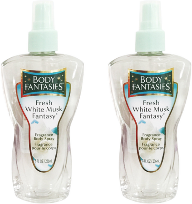 바디판타지 프래그런스 바디 스프레이 프레시화이트머스크, 236ml, 2개