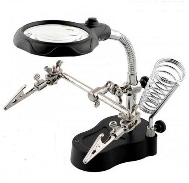 휴템 납땜 공구 인두기 멀티 돋보기 스탠드, 1개