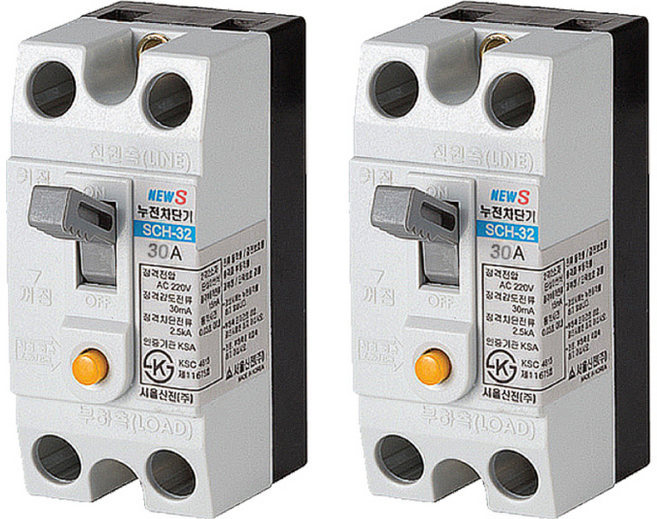 산업용 누전차단기 SCH-32 30A 단상 ELB, 2세트
