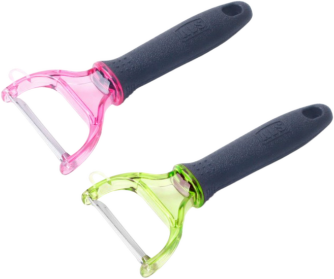 감자칼 ALS 감자 야채 양배추 필러, 2개, 분홍 연두