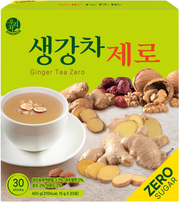 우리차 송원식품 생강차 제로, 15g, 30개입, 1개