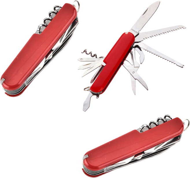 고급 맥가이버칼 C형 레드, 2개