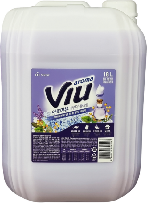 아로마뷰 섬유유연제 (라벤더) 18L, 1개