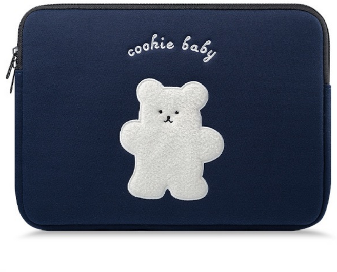 [히어로즈마트] 곰돌이 파우치 귀여운 노트북 태블릿 파우치 쿠키베어 데일리 케이스
