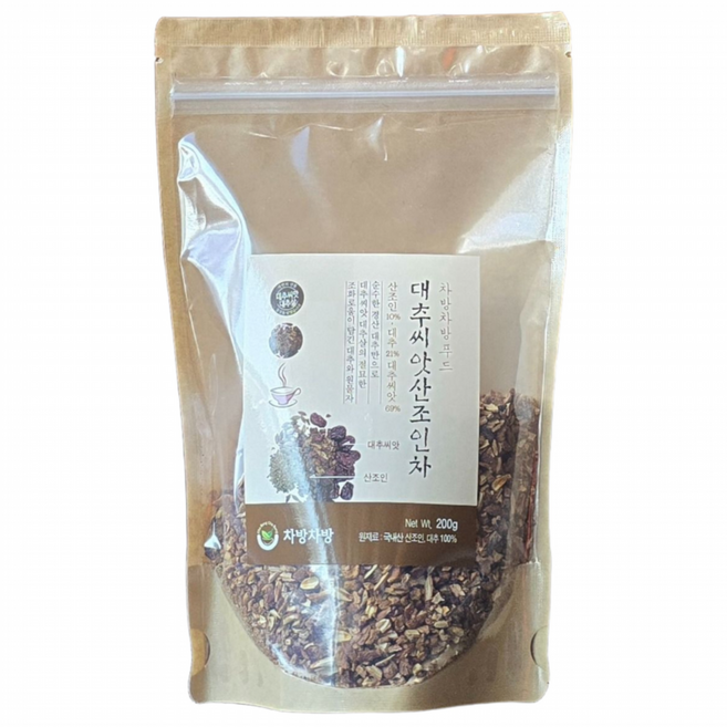 법제한 국내산 대추 씨앗 산조인 전통차 200g, 2박스, 1개입