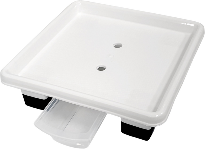 마이플랜트 고정식 정사각 화분받침대, 1개, 화이트