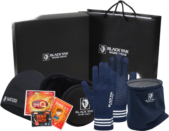 블랙야크 겨울 방한용품 비니 귀마개 장갑 넥워머 선물세트