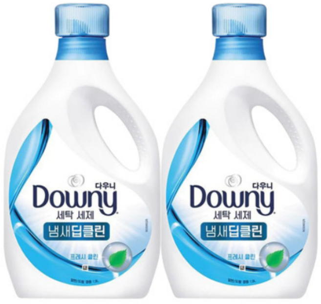 다우니 냄새 딥클린 프레시 클린 세탁세제 본품, 1.9L, 1개입, 2개
