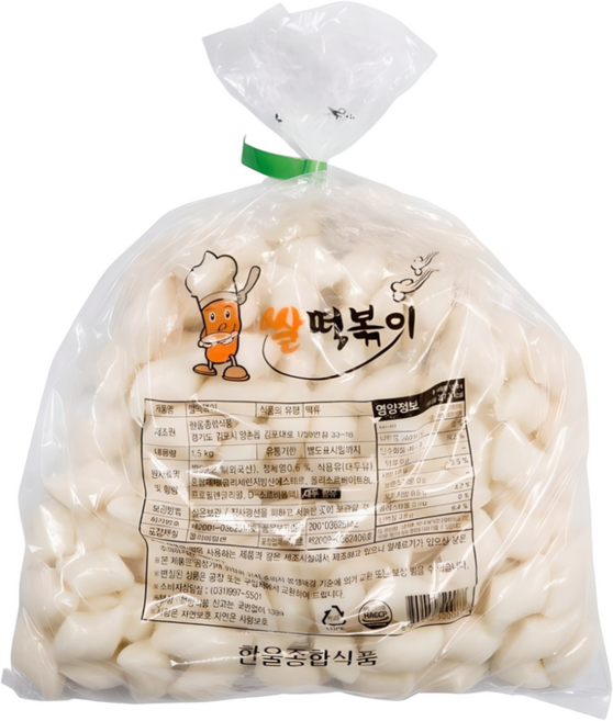 한울종합식품 쌀떡볶이(절단) 1.5kg, 2개