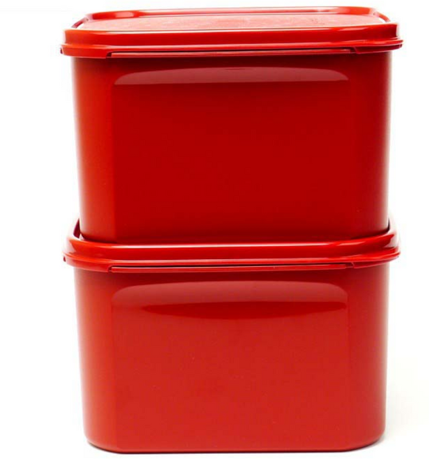 타파웨어 Tupperware 대용량 김치통 직사각 2.6L, 2개