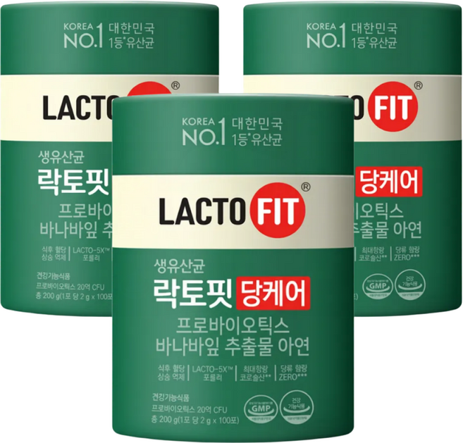 종근당건강 락토핏 당케어 2g 120 [원산지:국산(충청남도 당진시)], 200g, 3개