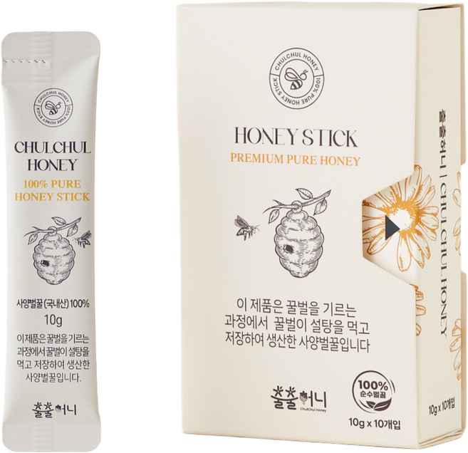 출출허니 사양벌꿀 국내산 꿀스틱, 1개, 100g