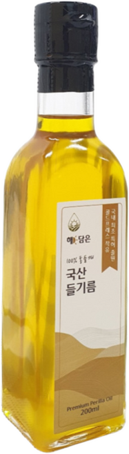 해담은 100% 국산 들기름 저온압착 저온착유, 200ml, 1개