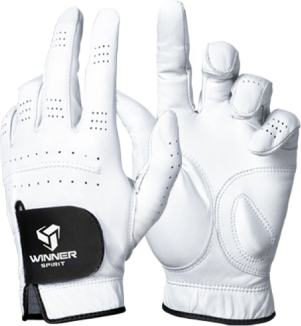 [위너스피릿] 미라클그립 올양피 그립보정 골프장갑 (왼손착용), 화이트, 2개, SOFT타입