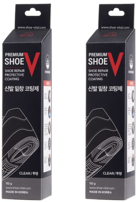 슈브이 신발 밑창 보강 코팅제 보수 보강제, 2개