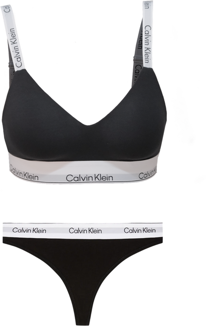 캘빈클라인 리뉴얼 NEW 아이콘 코튼 모달 훅앤아이 브라렛 + 팬티 속옷세트 QF8504 CK 여성 언더웨어
