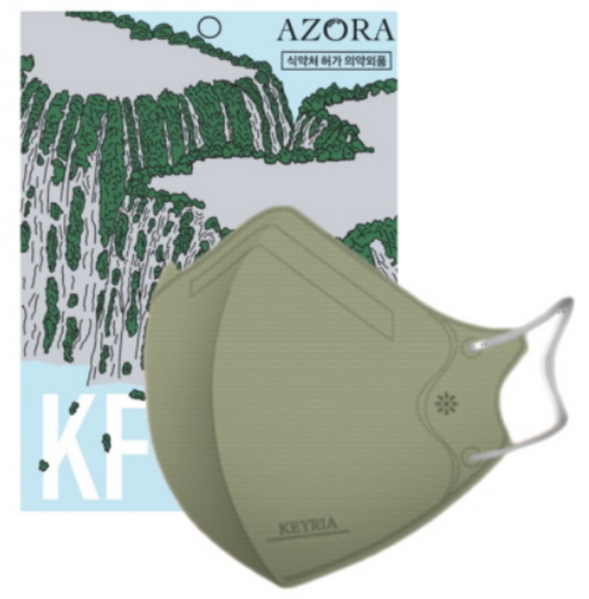 아조라 KF94 새부리형 마스크 대형 100매 홈쇼핑, 카키, 10개, 10개입