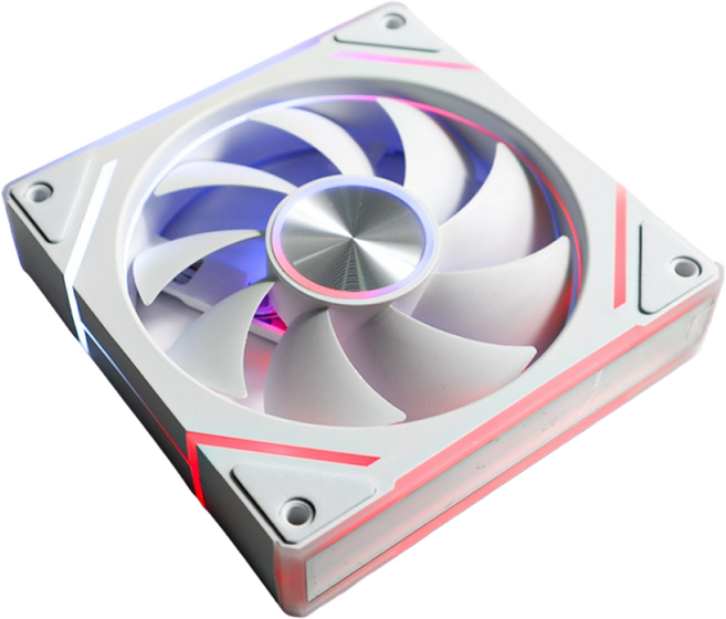 쿨링팬 ARGB LED 120mm 컴퓨터 케이스쿨러 팬, LM120ARWO 화이트 배기