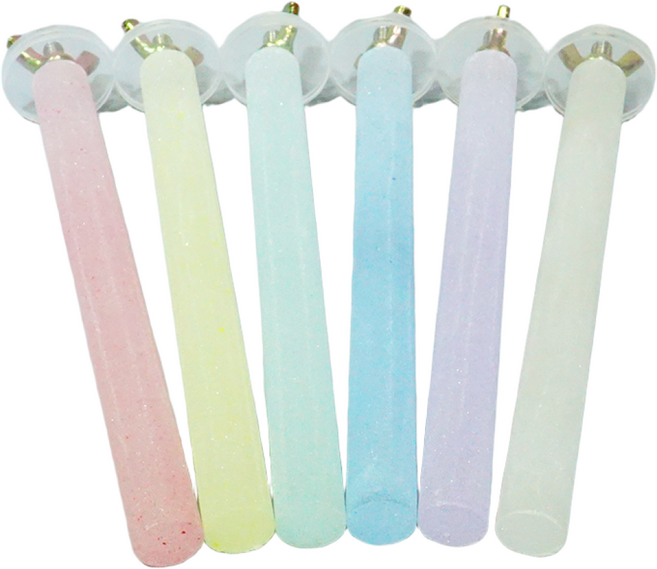 앵그라운드 앵무새 용품 국내산 파스텔 세라믹 발톱갈이 횃대 새 새장 횟대 중소형 20파이, 1개, 랜덤