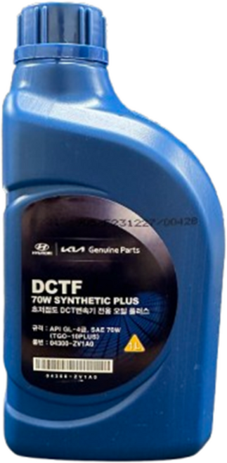 현대모비스 순정 초저점도 DCT변속기 전용 오일 플러스 DCTF 70W SYNTHETIC PLUS 04300-ZV1A0, 1개, 초저점도 DCTF 70W