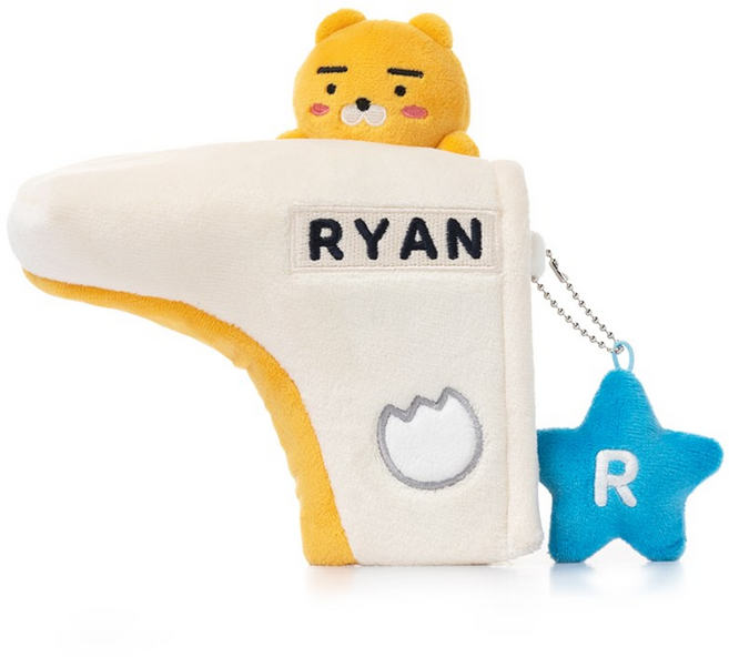 카카오프렌즈 골프 소프트 퍼터커버 블레이드 라이언, 오렌지, 1개