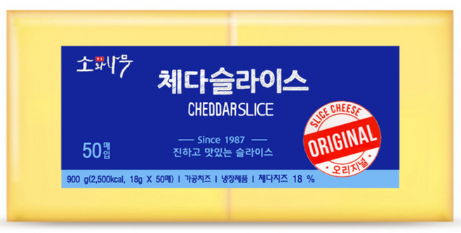 동원 소와나무 체다 슬라이스 치즈 900g
