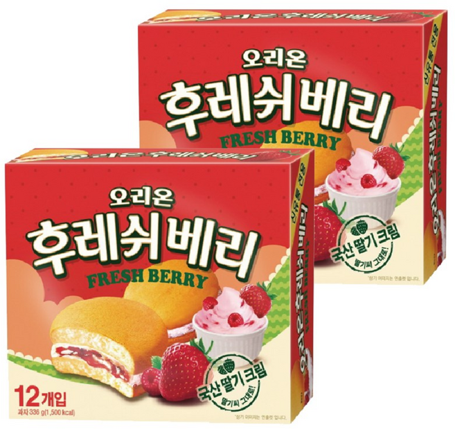 오리온 후레쉬베리, 2개, 336g