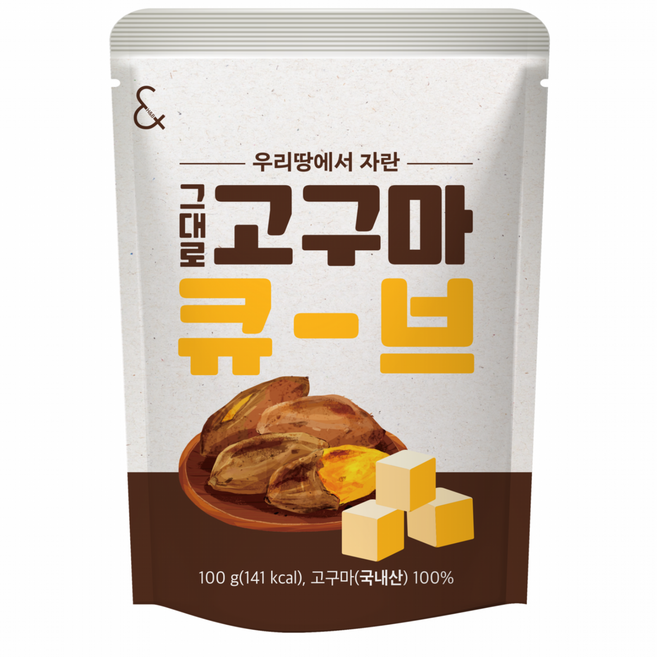 헬스앤뷰티 그대로 고구마 큐브, 100G, 10개
