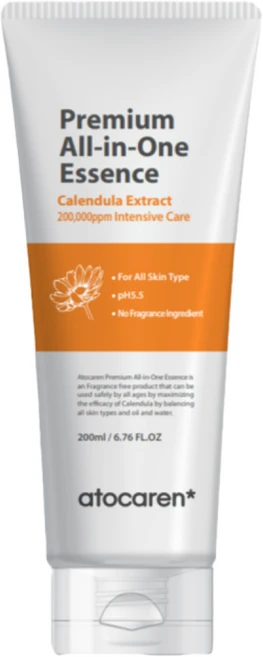 민감성 피부 진정 카렌듈라 에센스 크림, 아토카렌 프리미엄 올인원 에센스 200ml, 1개, 200ml - 쿠팡