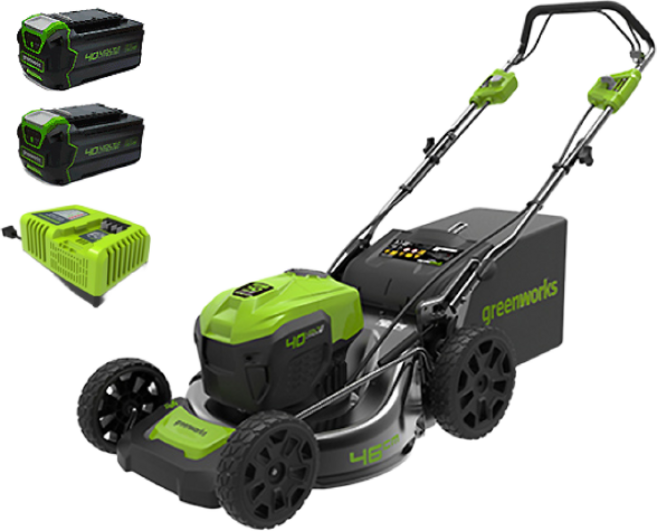 그린웍스 G-MAX 40V비자주식잔디깍기(5Ah배터리2팩+충전기), 1개